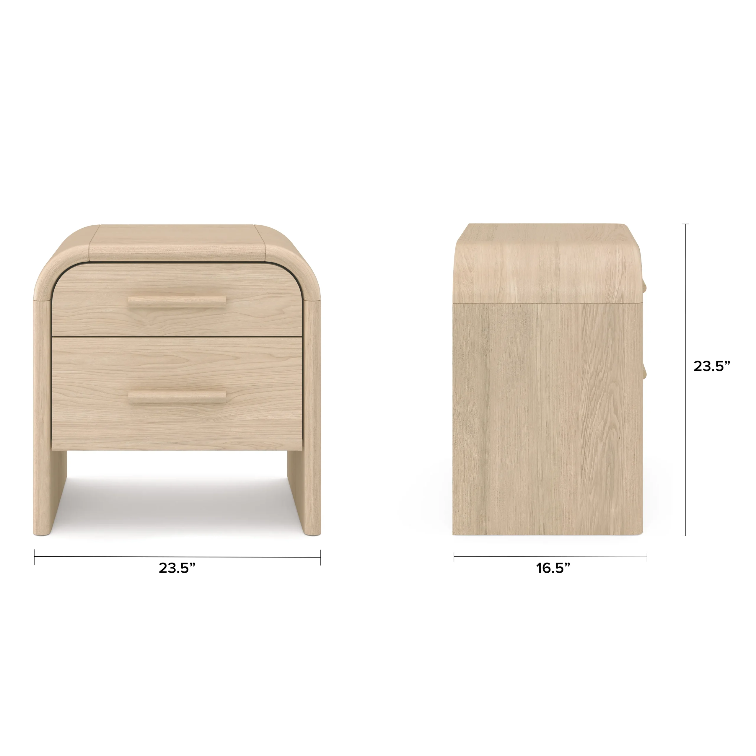 Faydra 2-Drawer Nightstand - Natural Ash - Image 12