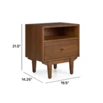 Cooper 1-Drawer Nightstand - Walnut