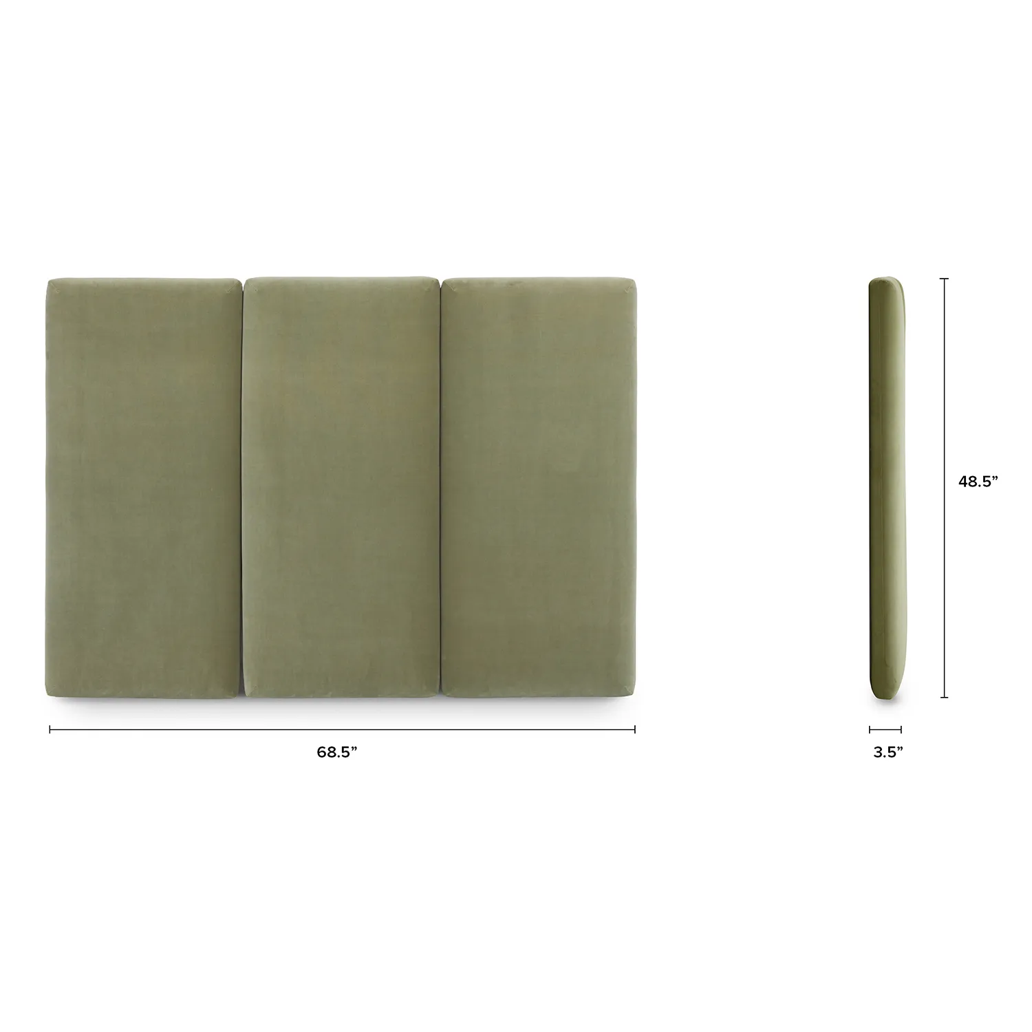 Noel Queen Velvet Headboard - Plush Pacific Sage - Image 12