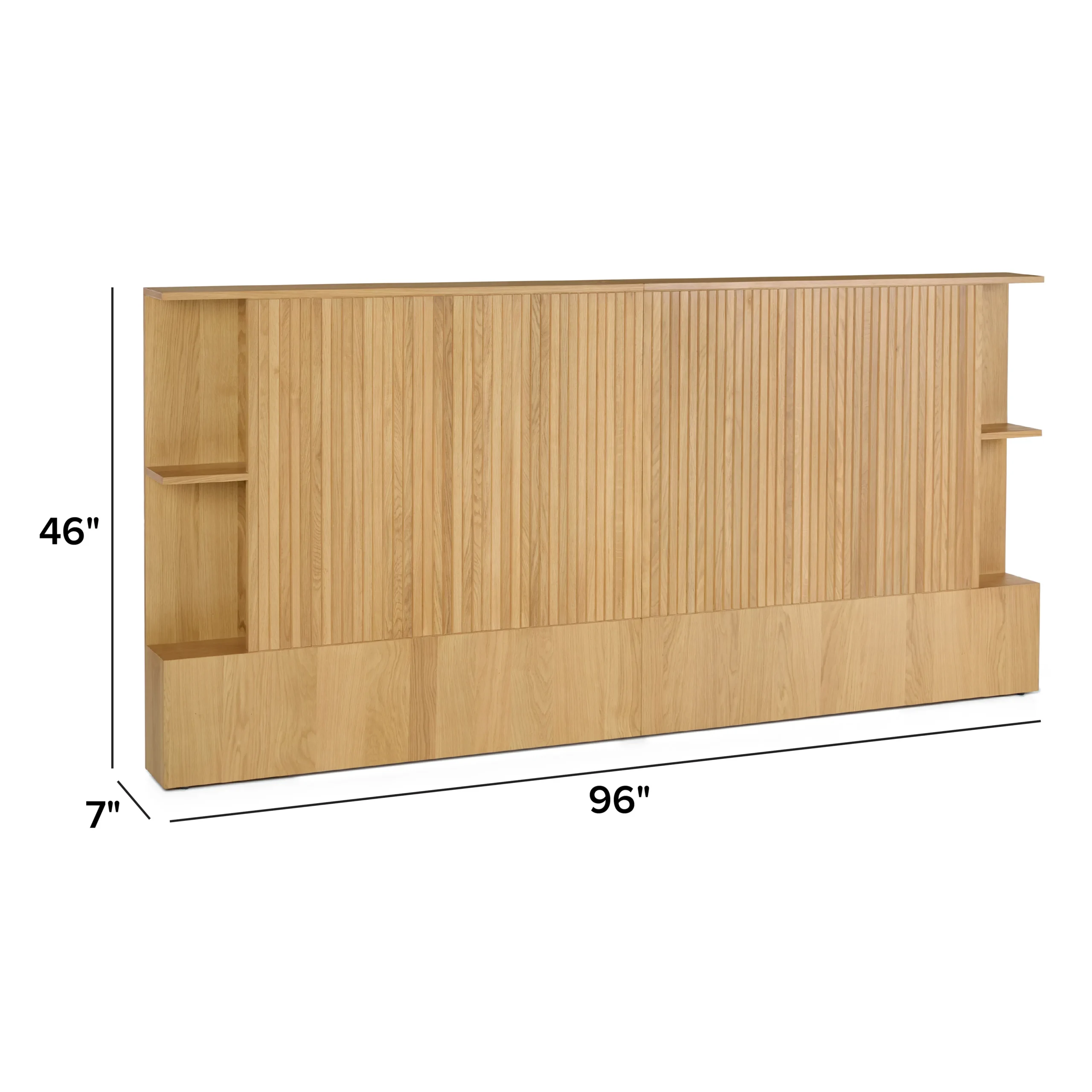Kouva King Storage Headboard - Natural Oak - Image 12