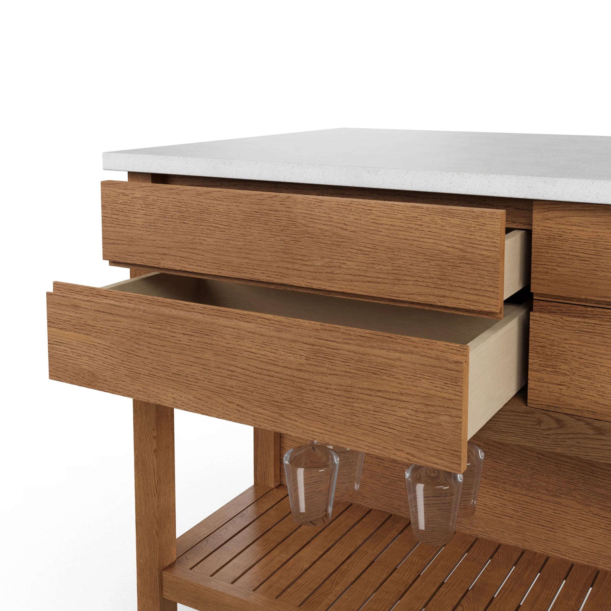 Kitchen Island - Smoked Oak - Image 3