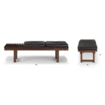 Ripa 59_ Leather Bench - Oxford Black