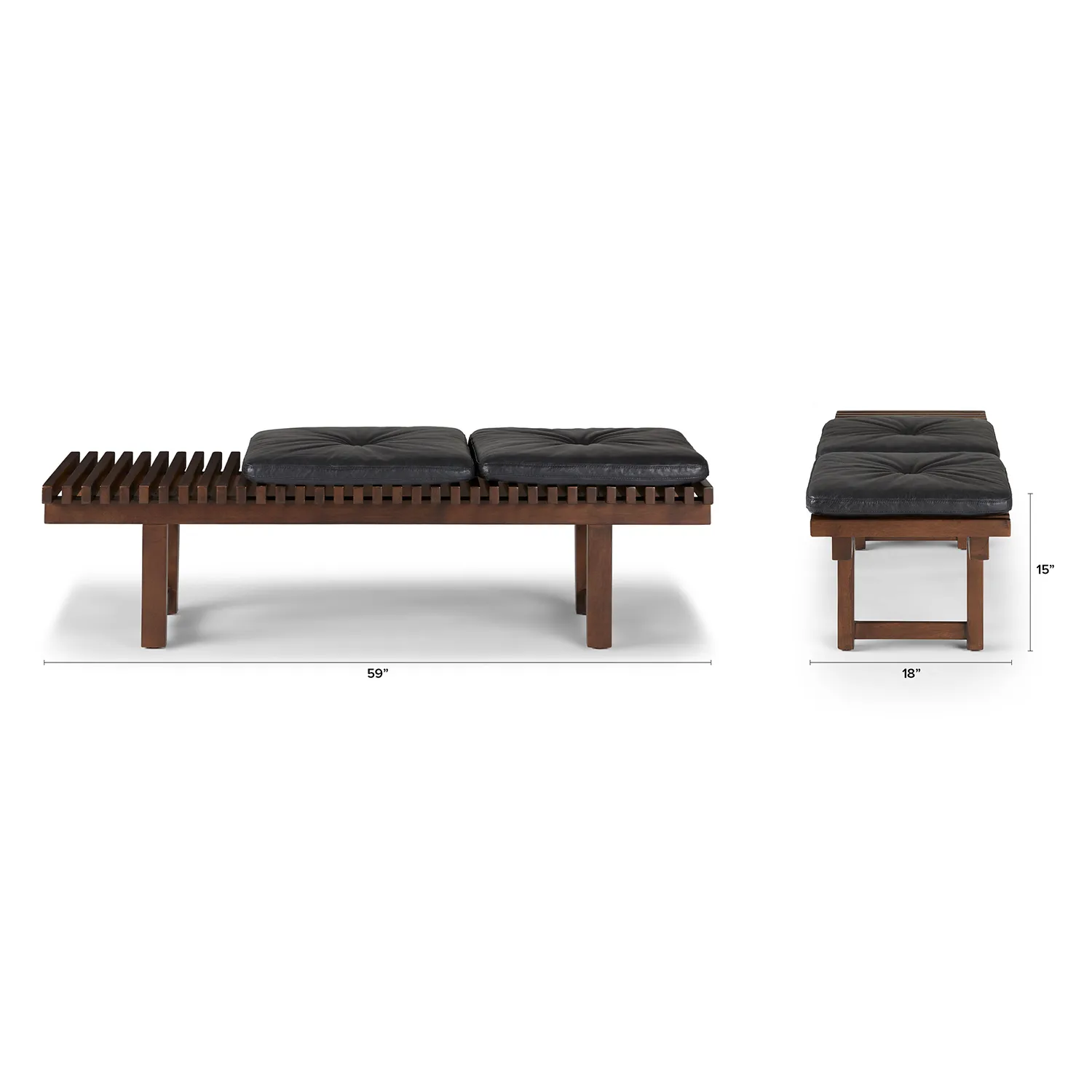 Ripa 59_ Leather Bench - Oxford Black - Image 12