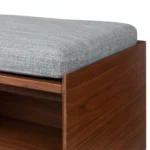 Nederin 55.5_ Bench - Walnut and Pebble Gray