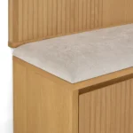 Kouva 47_ Bench and Wall Panel Storage Set - Natural Oak and Santolina Gray