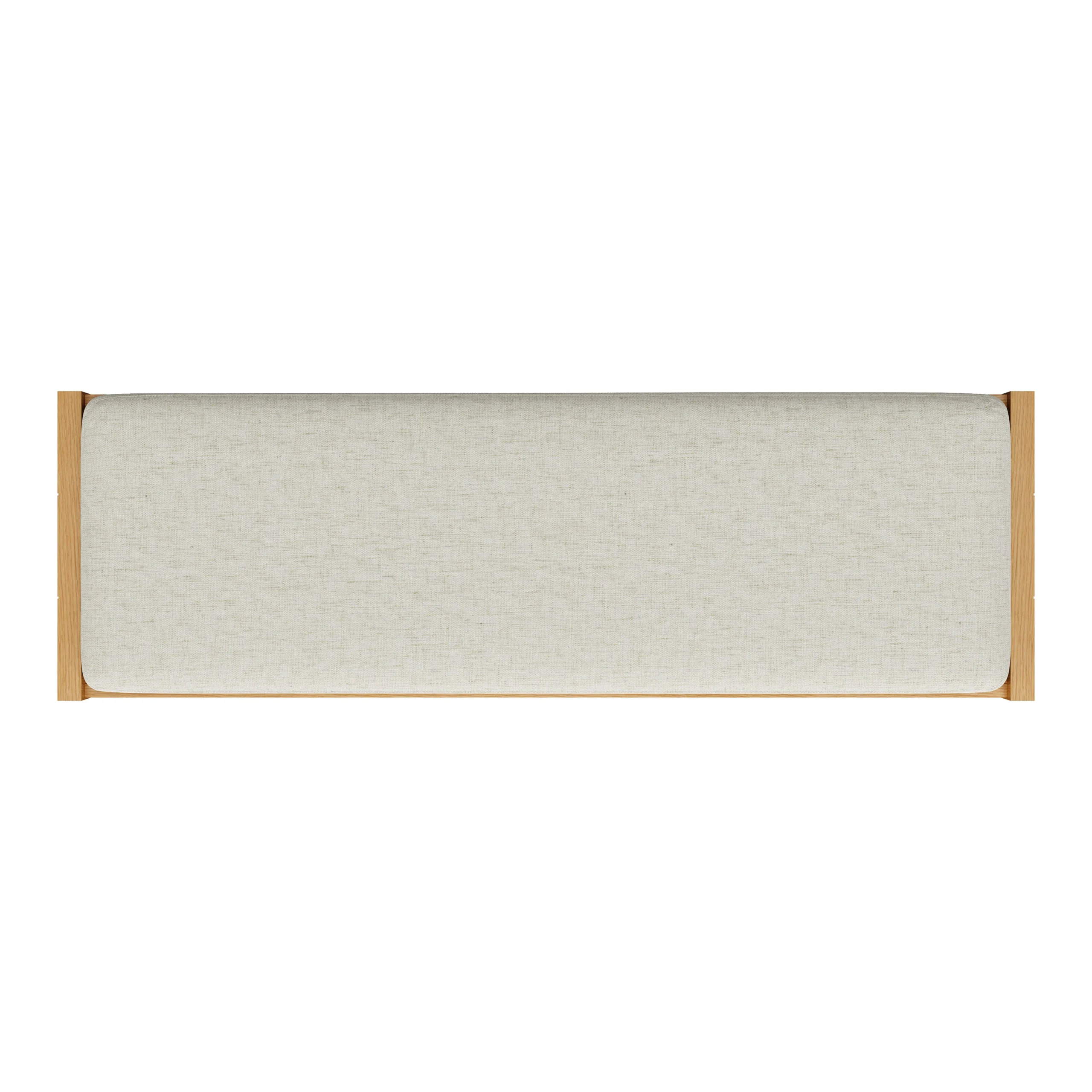 Cassie 56_ Bench - Natural Oak and Ivory Chenille - Image 12