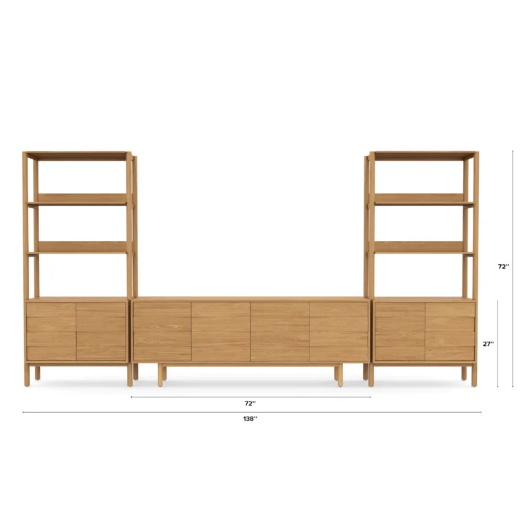 Merto 138_ Media Storage Set - Natural Oak