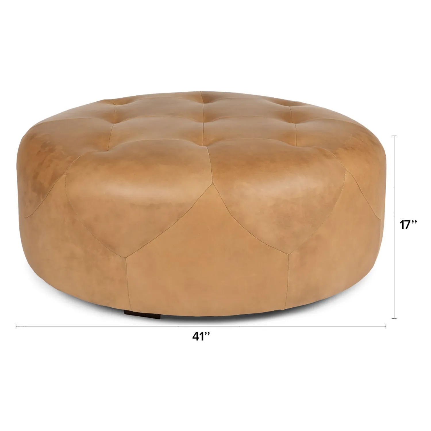 Timpani 41_ Leather Ottoman - Charme Tan - Image 12