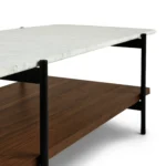 Agotu 44_ Marble Coffee Table - Walnut