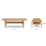 Cooper 51_ Rectangular Coffee Table - Natural Oak
