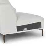 Abisko 94.5_ Left Sectional - Quartz White