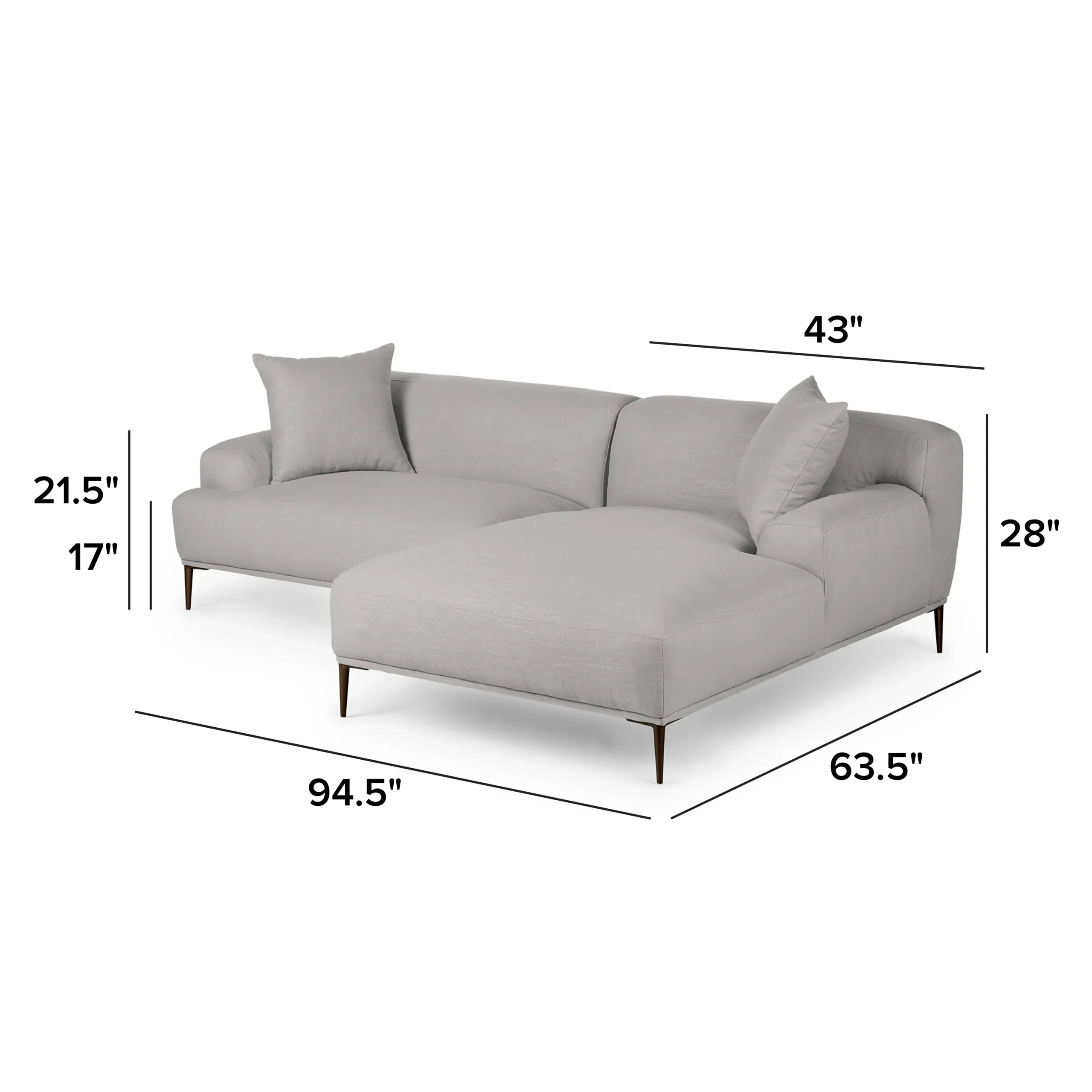 Abisko 94.5_ Right Sectional - Welsh Gray - Image 12