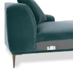 Abisko 94.5_ Velvet Right Sectional - Plush Pacific Blue