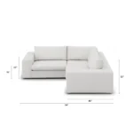 Beta 94_ Modular Corner Sectional - Quartz White