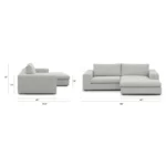 Beta 98_ Modular Right Chaise Sectional - Welsh Gray