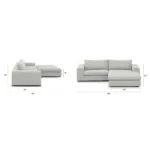 Beta 98_ Modular Sectional - Welsh Gray