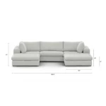 Beta 129.5_ Modular U Sectional - Welsh Gray