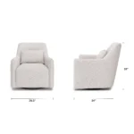Winslow 29.5_ Swivel Glider Chair - Napa White