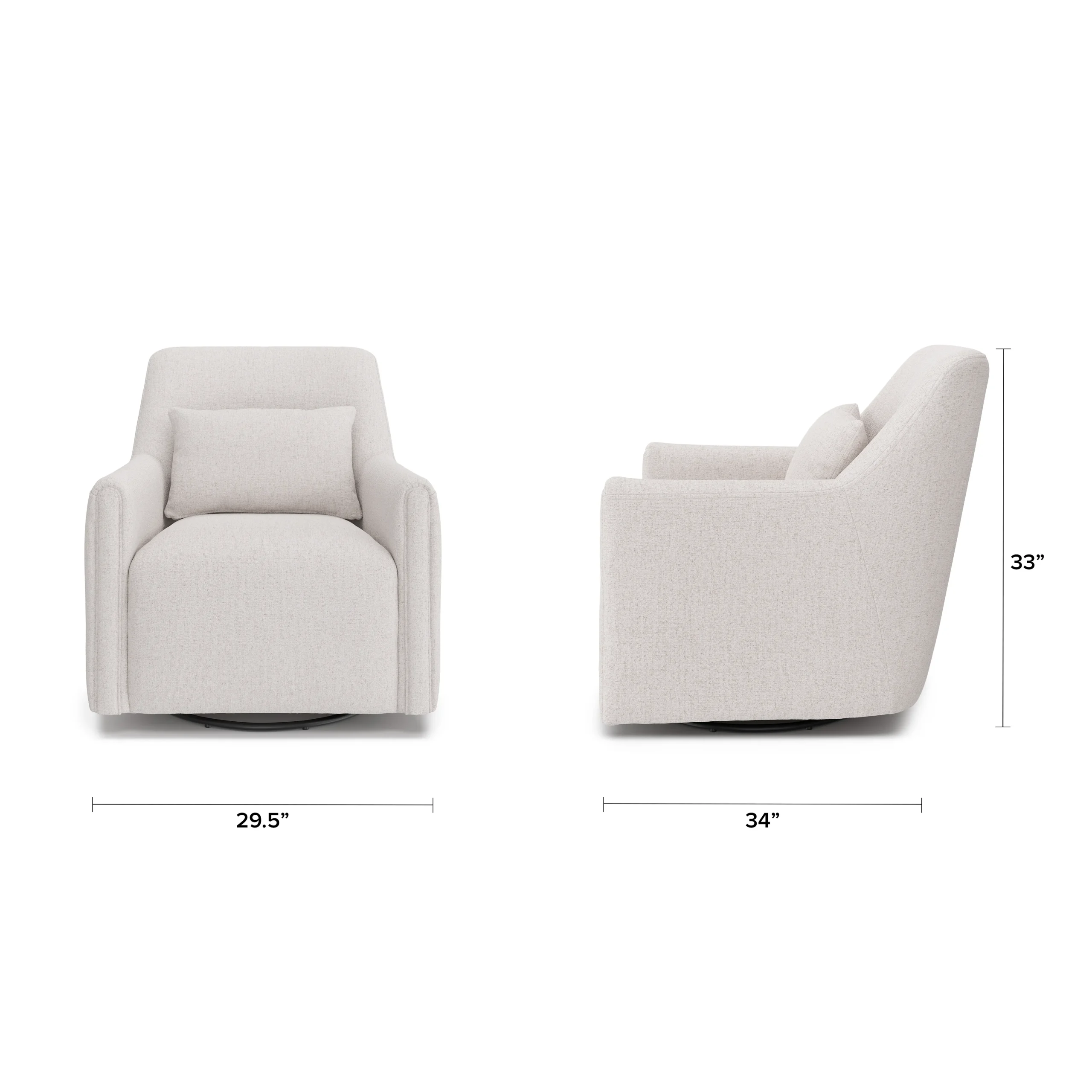 Winslow 29.5_ Swivel Glider Chair - Napa White - Image 2