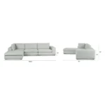 Beta 133.5_ Left Modular Sectional - Welsh Gray