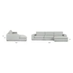 Beta 137.5_ Right Modular Chaise Sectional - Welsh Gray