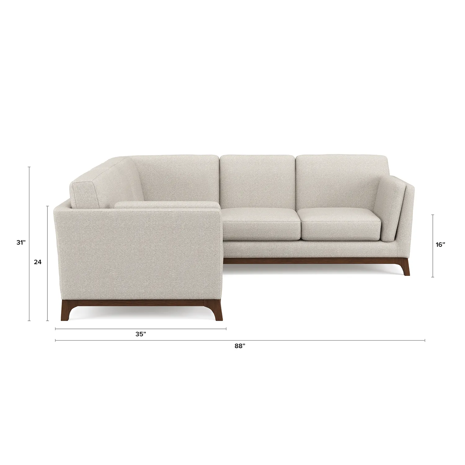 Ceni 88_ Corner Sectional - Chalk Gray - Image 12