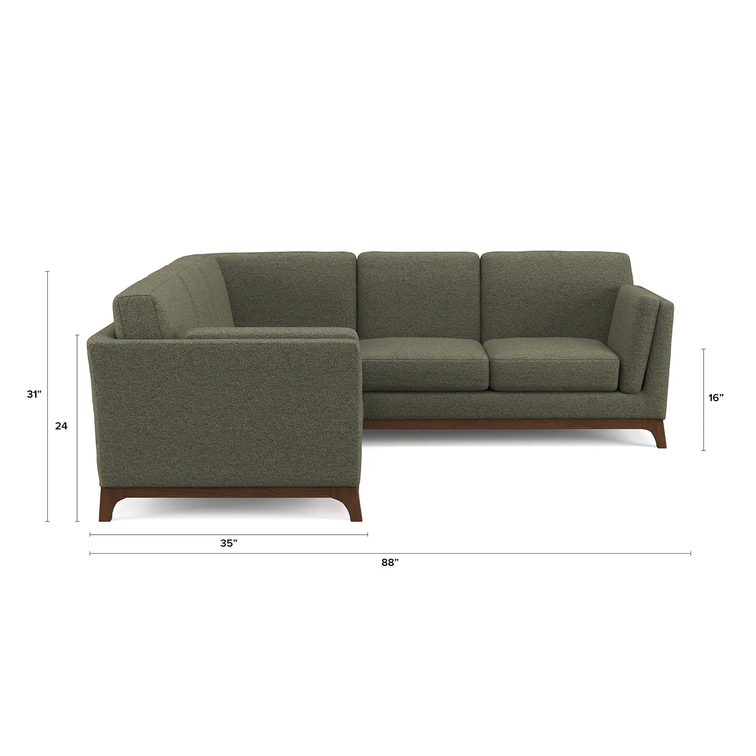 Ceni 88_ Corner Sectional - Hemlock Green - Image 12
