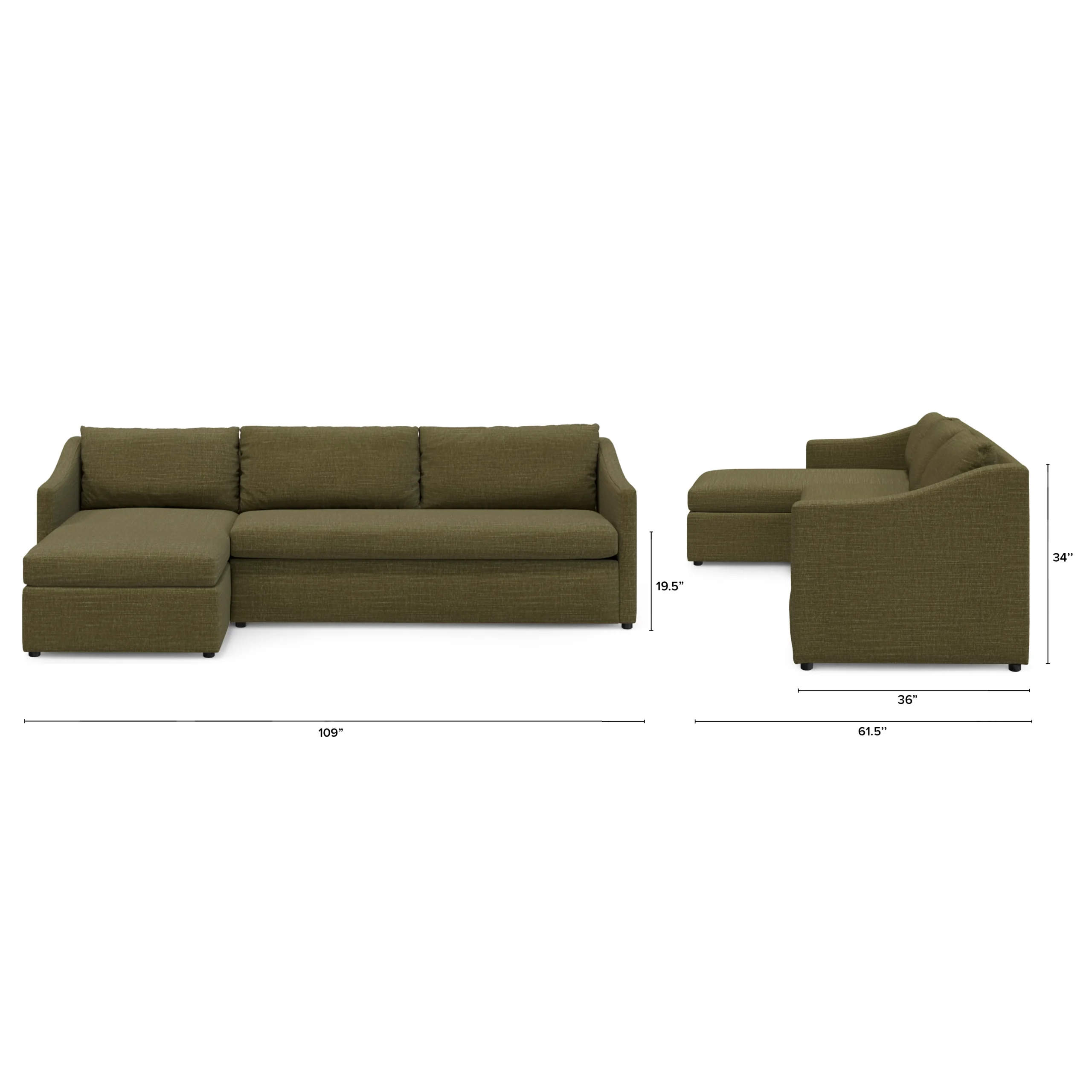 Landry 109_ Left Storage Sleeper Sectional - Napa Moss - Image 12