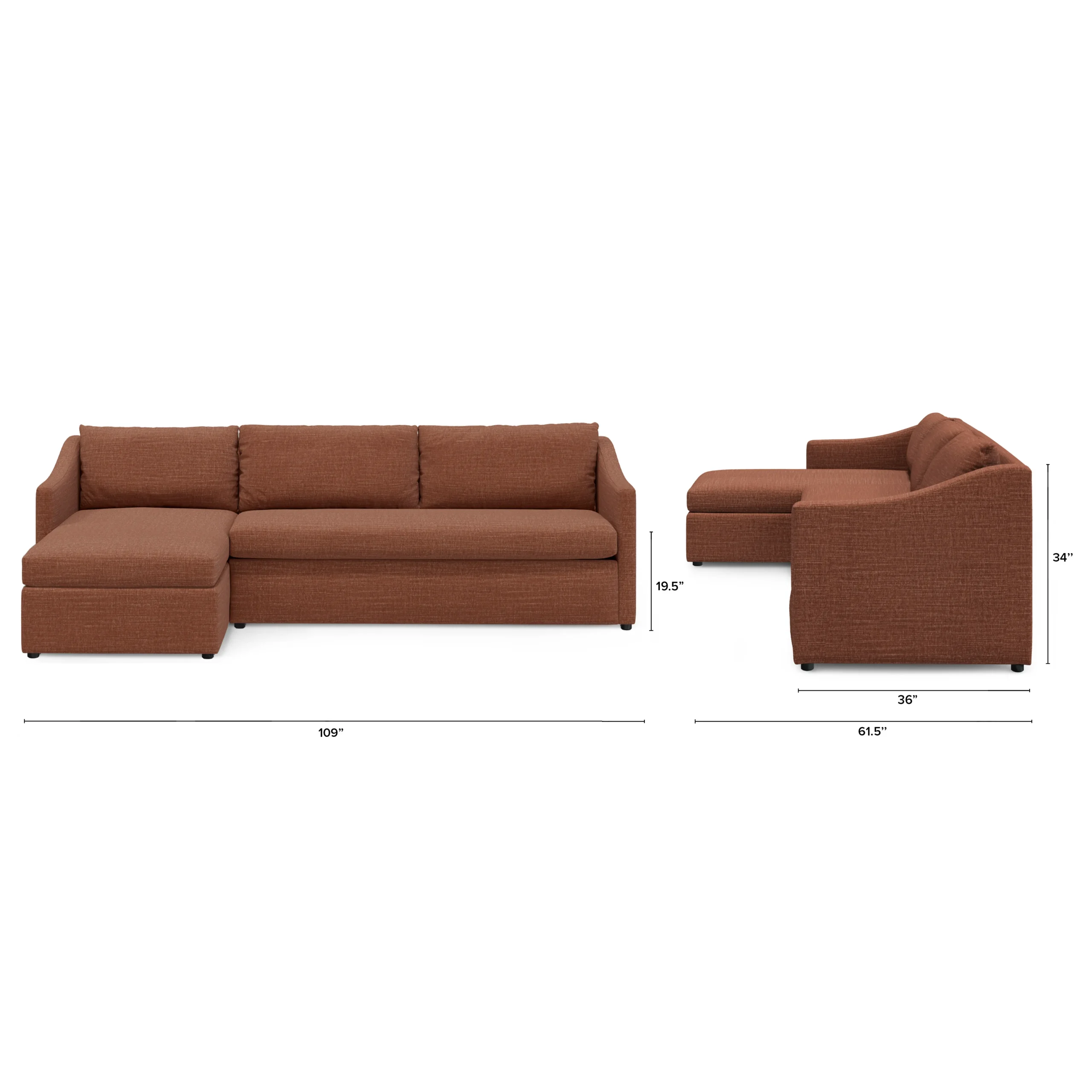 Landry 109_ Left Storage Sleeper Sectional - Napa Rust - Image 12