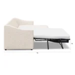 Landry 109_ Right Storage Sleeper Sectional - Ivory Wool Bouclé