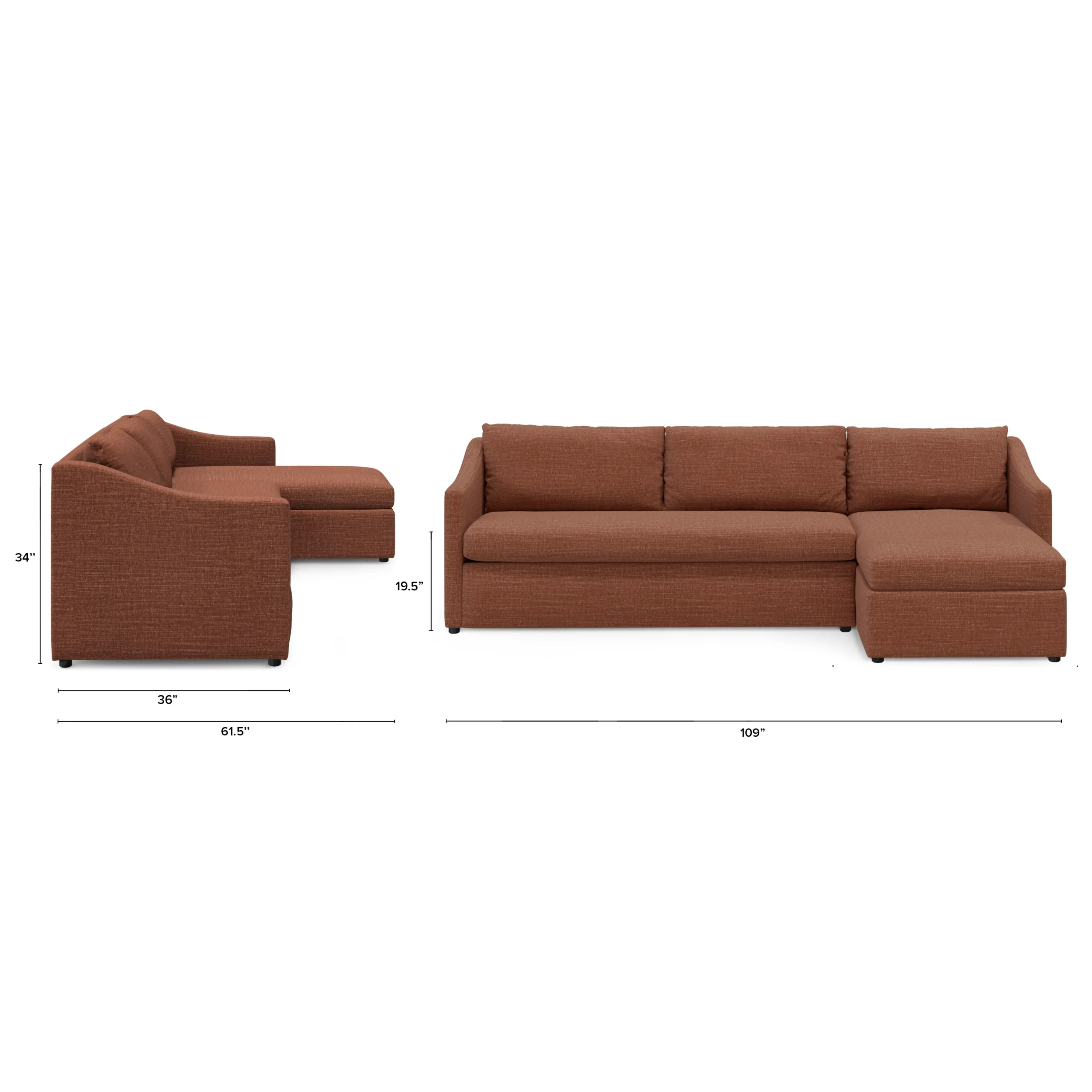 Landry 109_ Right Storage Sleeper Sectional - Napa Rust - Image 12