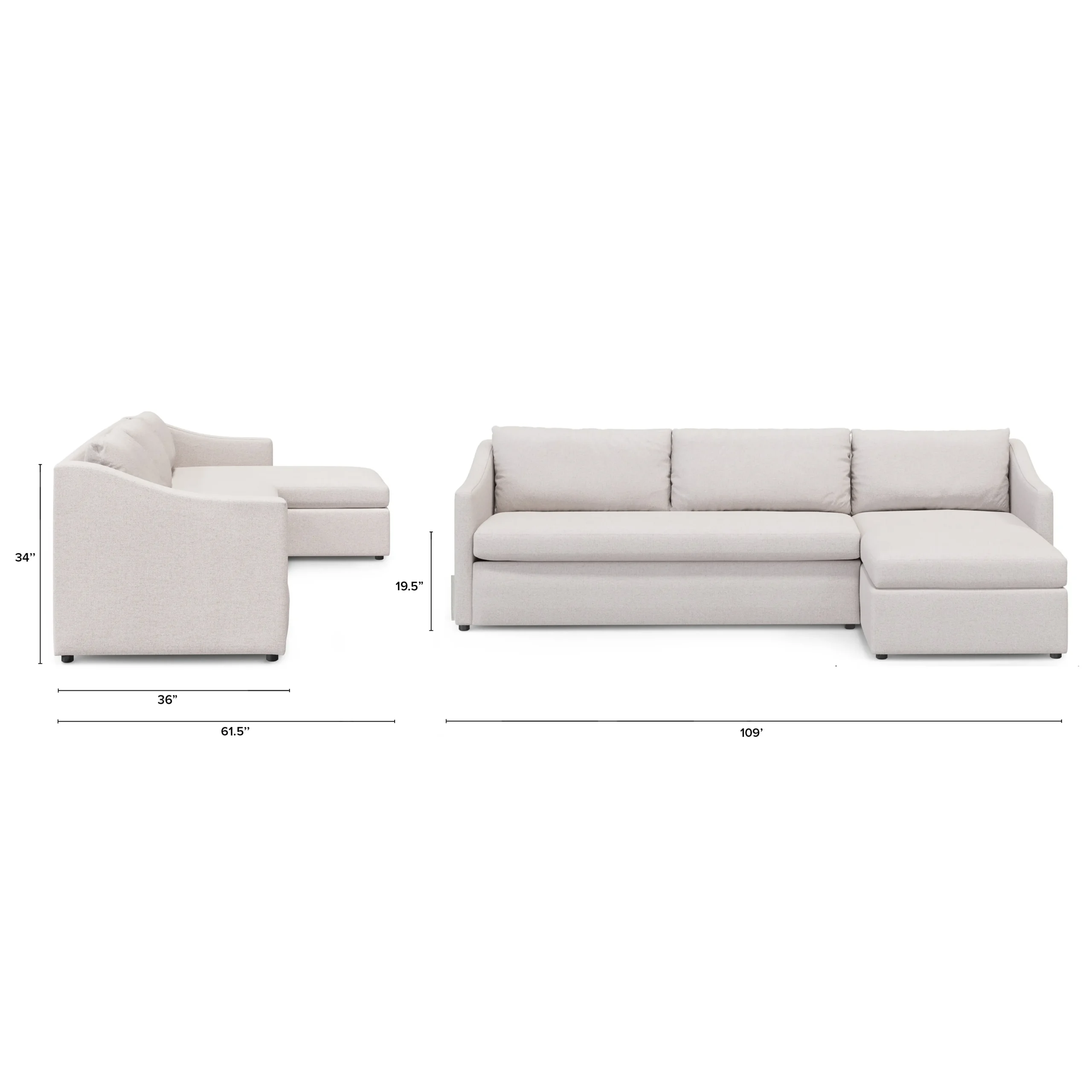 Landry 109_ Right Storage Sleeper Sectional - Napa White - Image 12