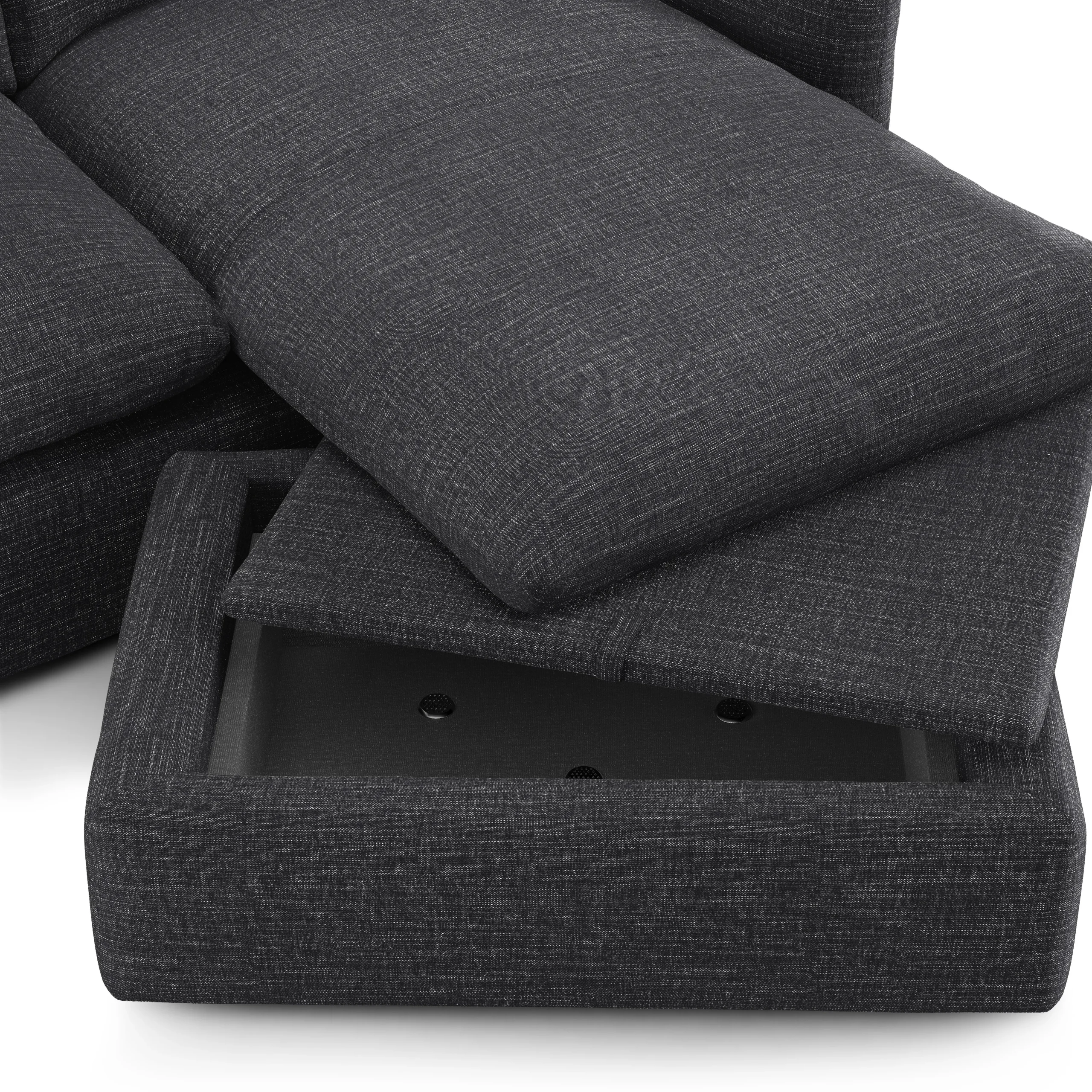 Leigh 86_ Reversible Storage Sectional - Napa Charcoal - Image 12