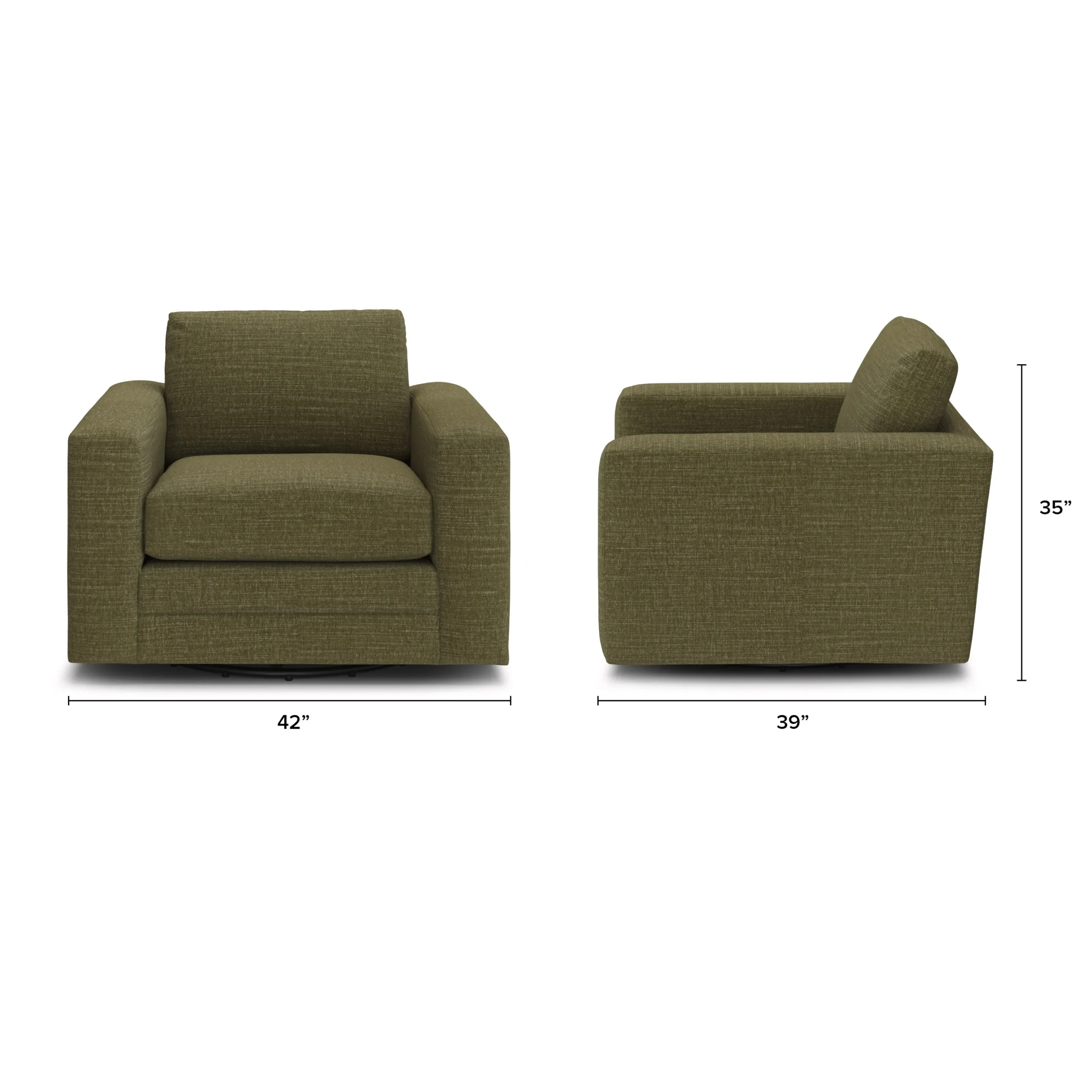 Riley 42_ Grand Swivel Chair - Napa Moss - Image 2