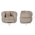 Quinn 40.5_ Swivel Lounge Chair - Nouna Mushroom
