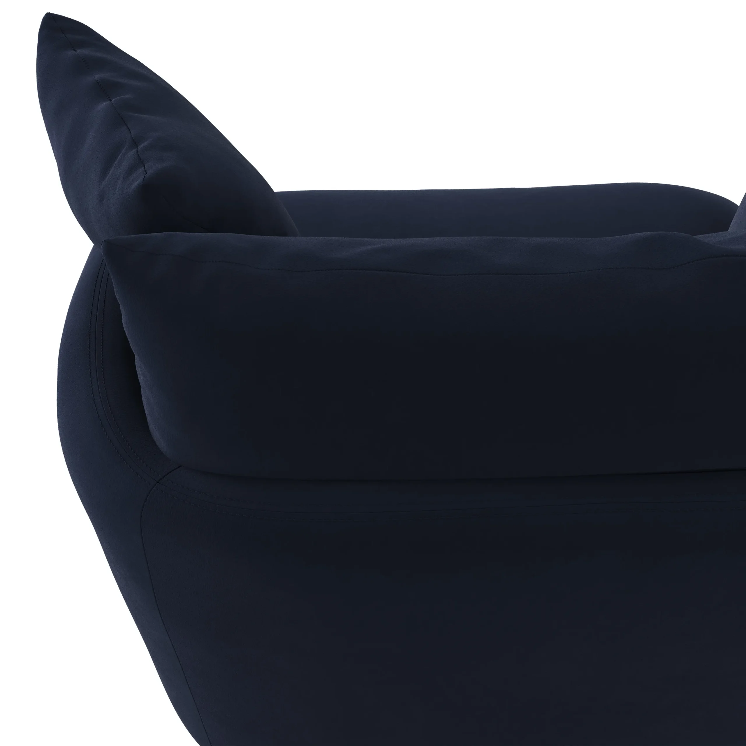 Leigh 47_ Grand Velvet Swivel Lounge Chair - Hale Ink - Image 7