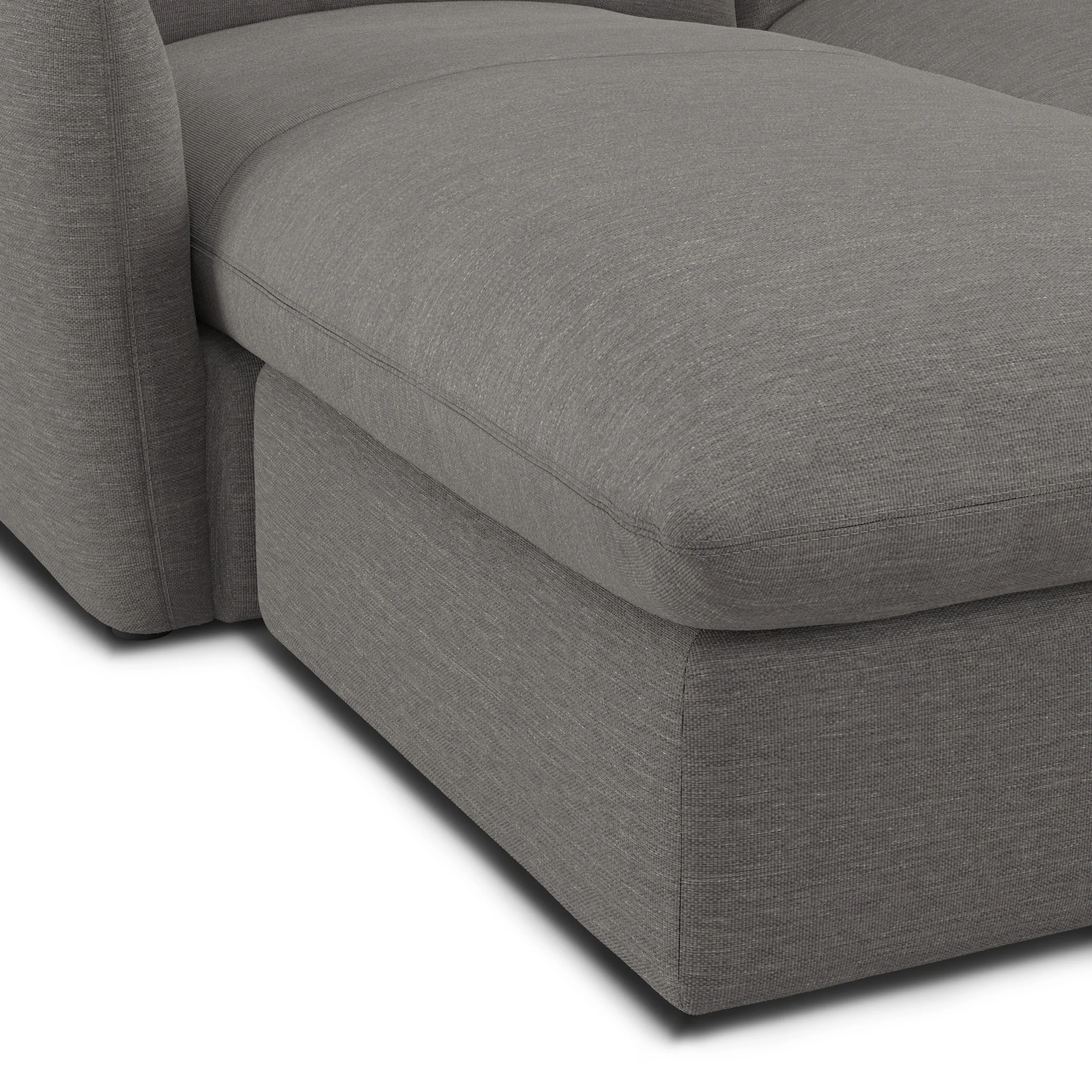 Leigh 86_ Reversible Storage Sectional - Silver Gray - Image 12