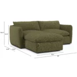Leigh 86_ Reversible Storage Sleeper Sectional - Napa Moss