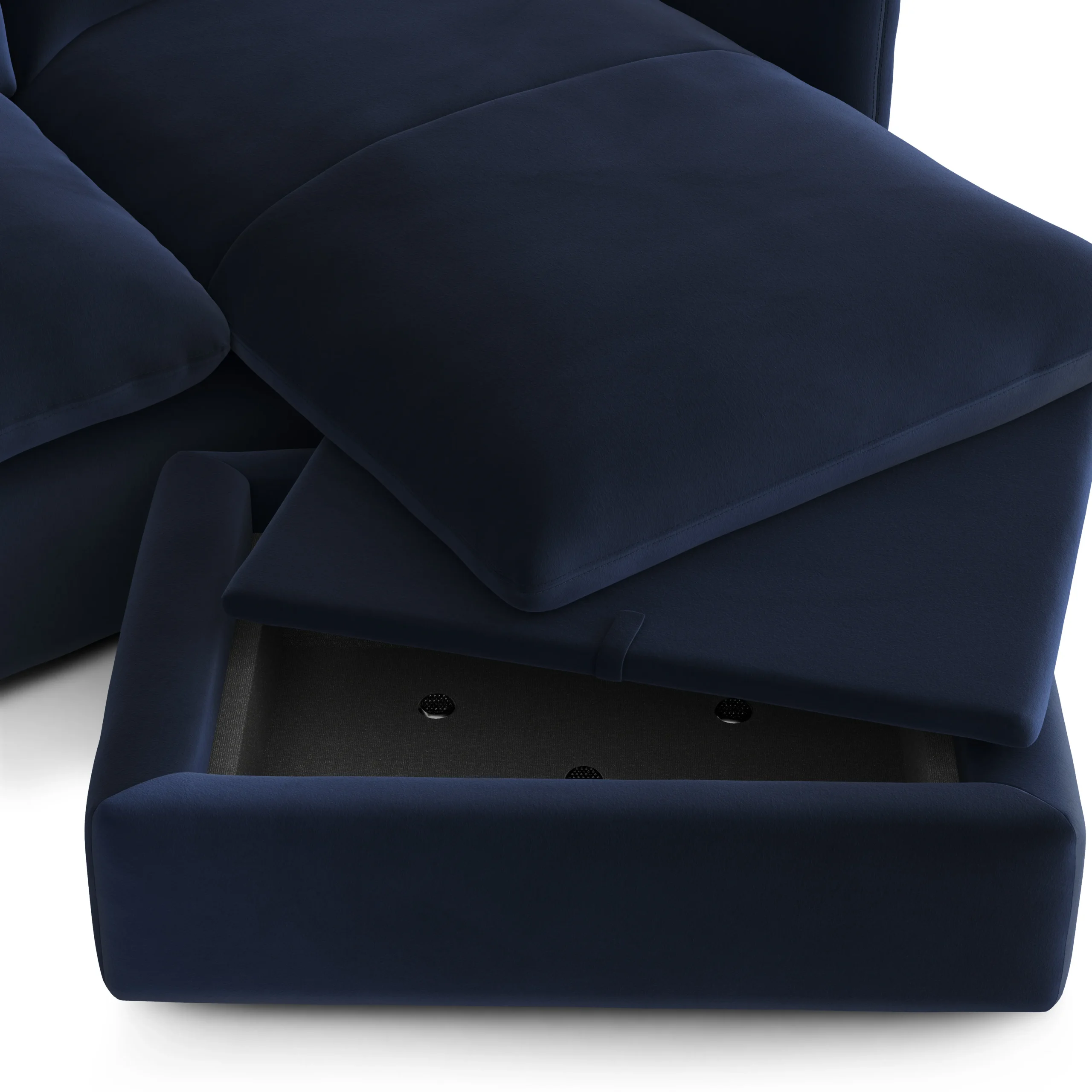 Leigh 86_ Velvet Reversible Storage Sectional - Hale Ink - Image 12