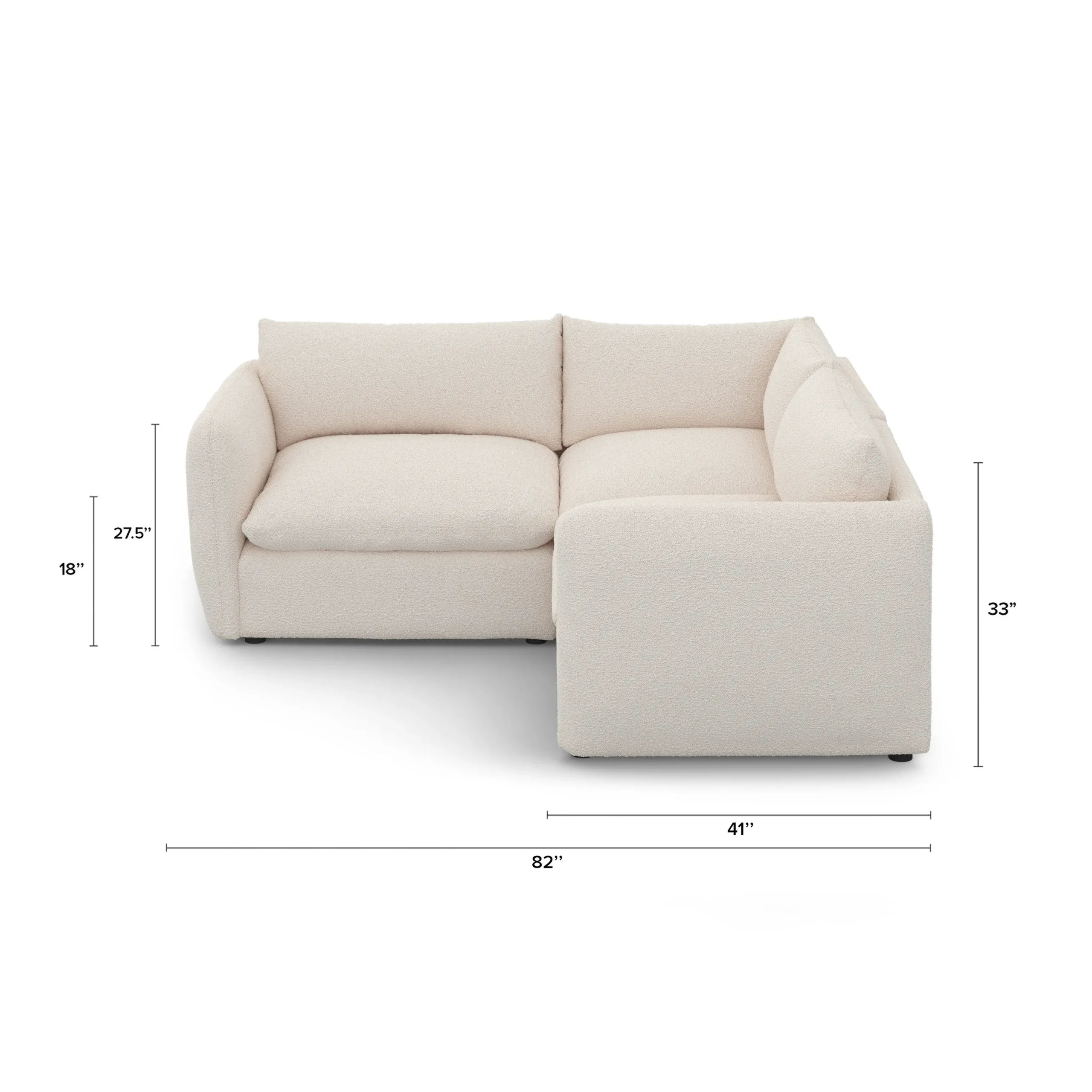Leigh 87_ Modular Corner Sectional - Ivory Wool Bouclé - Image 12