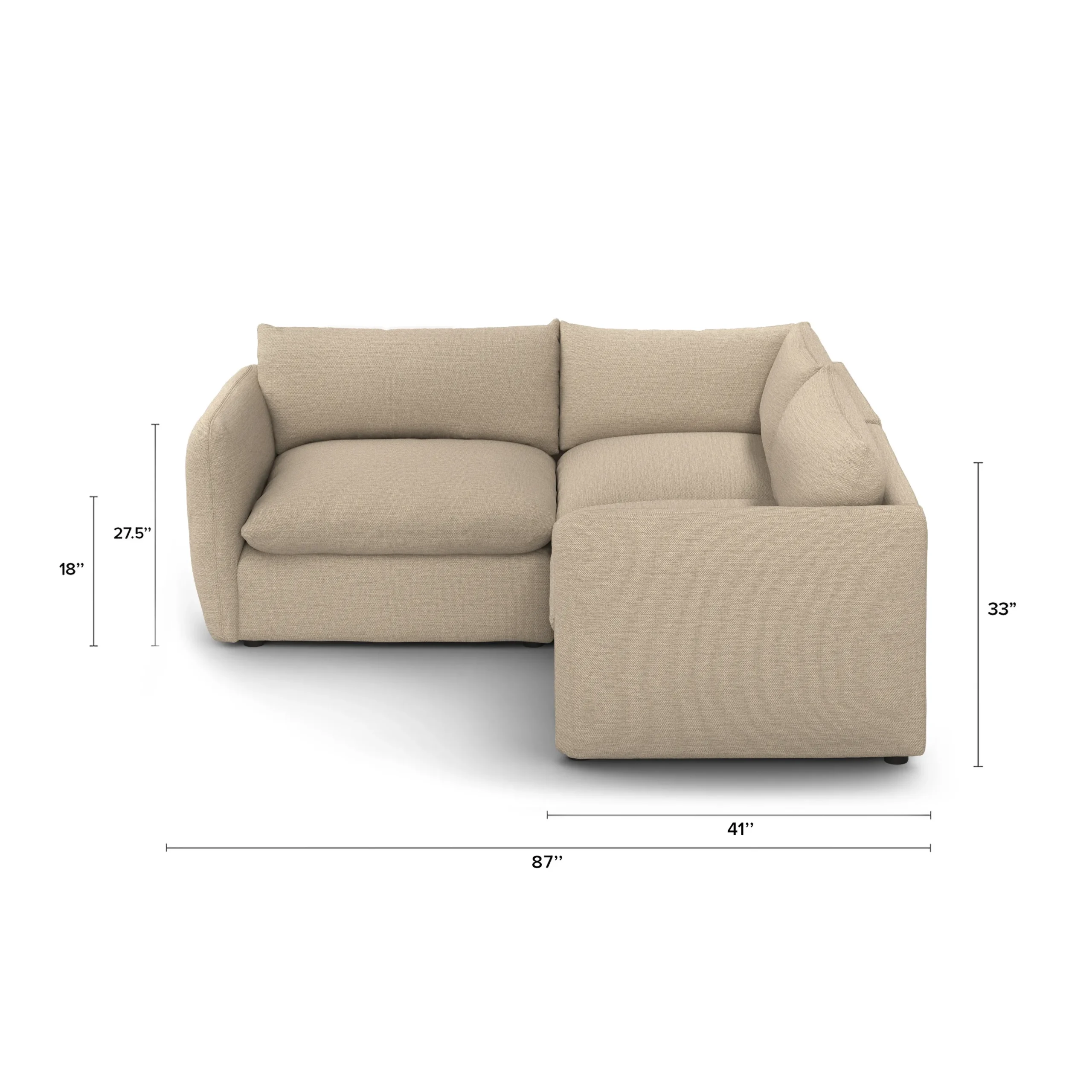 Leigh 87_ Modular Corner Sectional - Silver Taupe - Image 12
