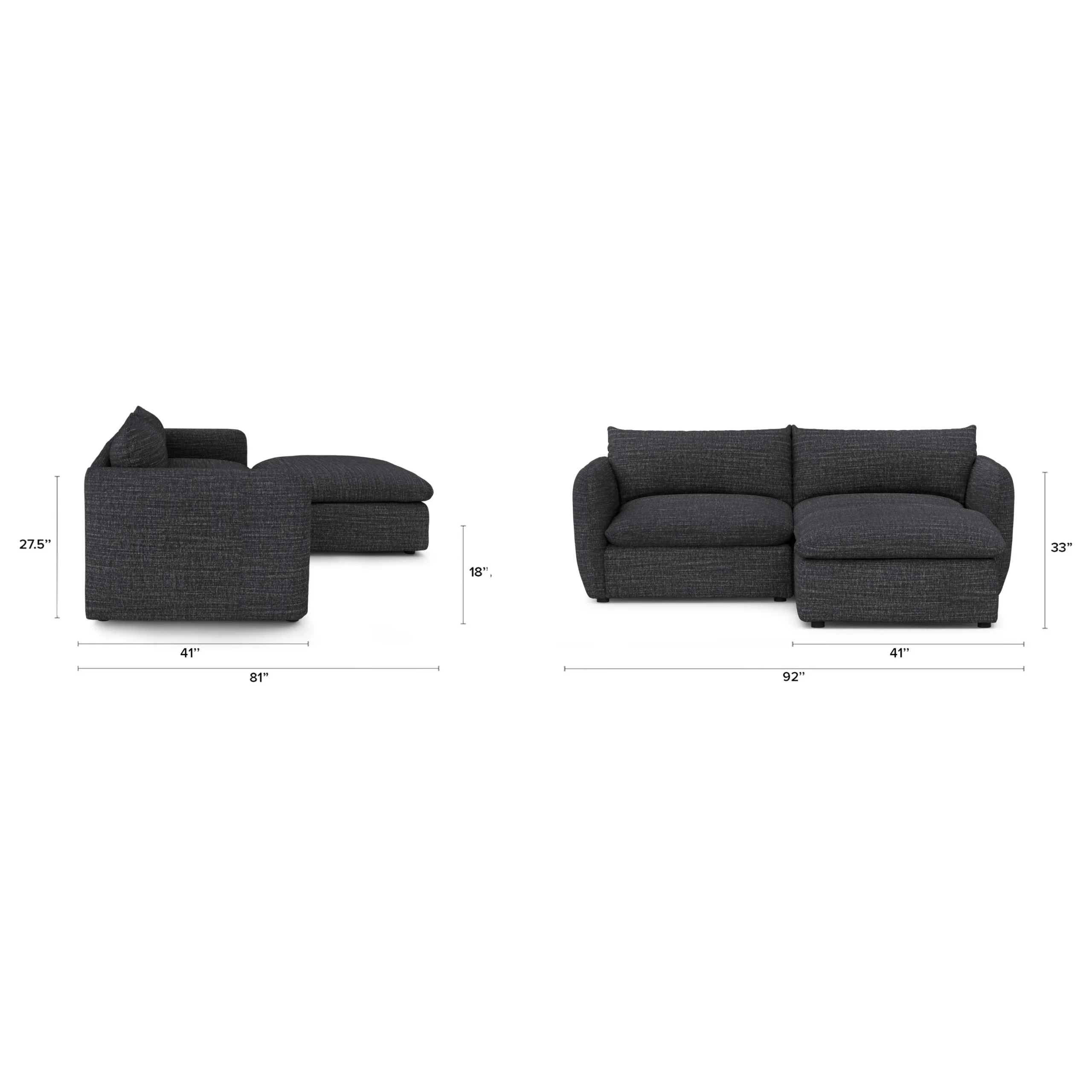 Leigh 92_ Modular Sectional - Napa Charcoal - Image 12