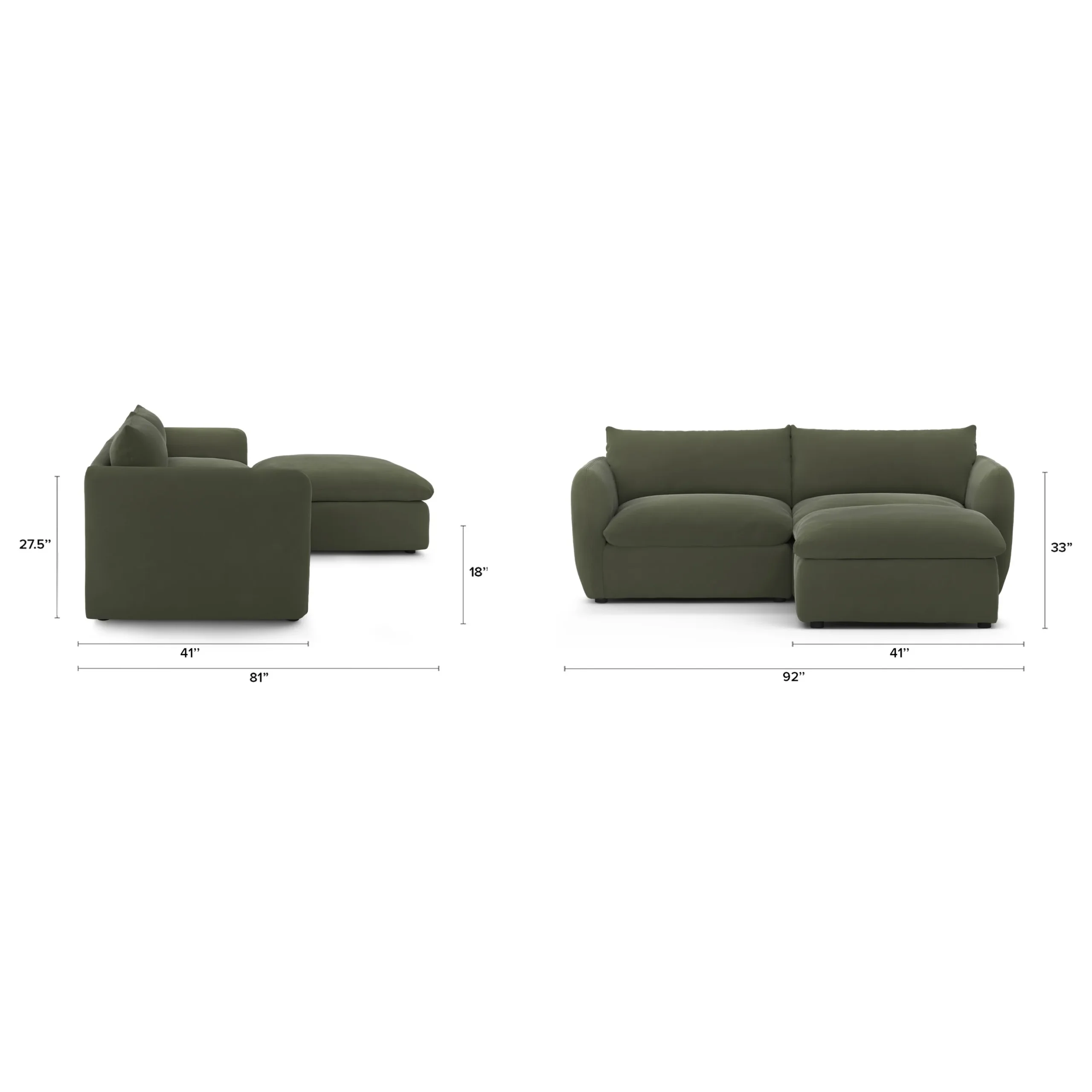 Leigh 92_ Velvet Modular Sectional - Hale Fir Green - Image 12