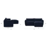 Leigh 92_ Velvet Modular Sectional - Hale Ink