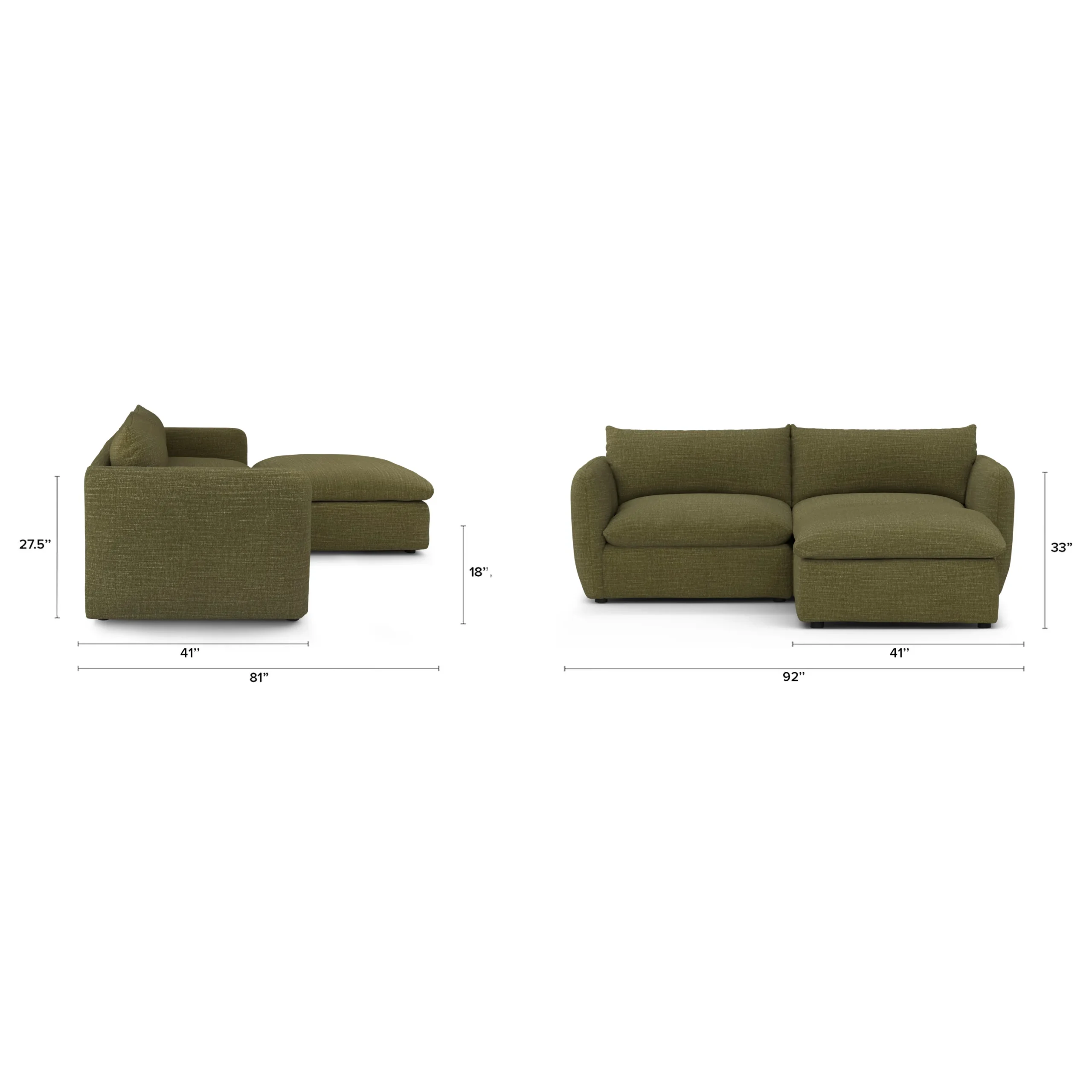 Leigh 92_ Modular Sectional - Napa Moss - Image 12