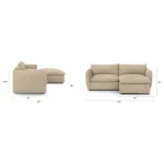Leigh 92_ Modular Sectional - Silver Taupe