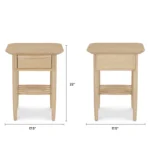 Lenia Storage Side Table - White Oak