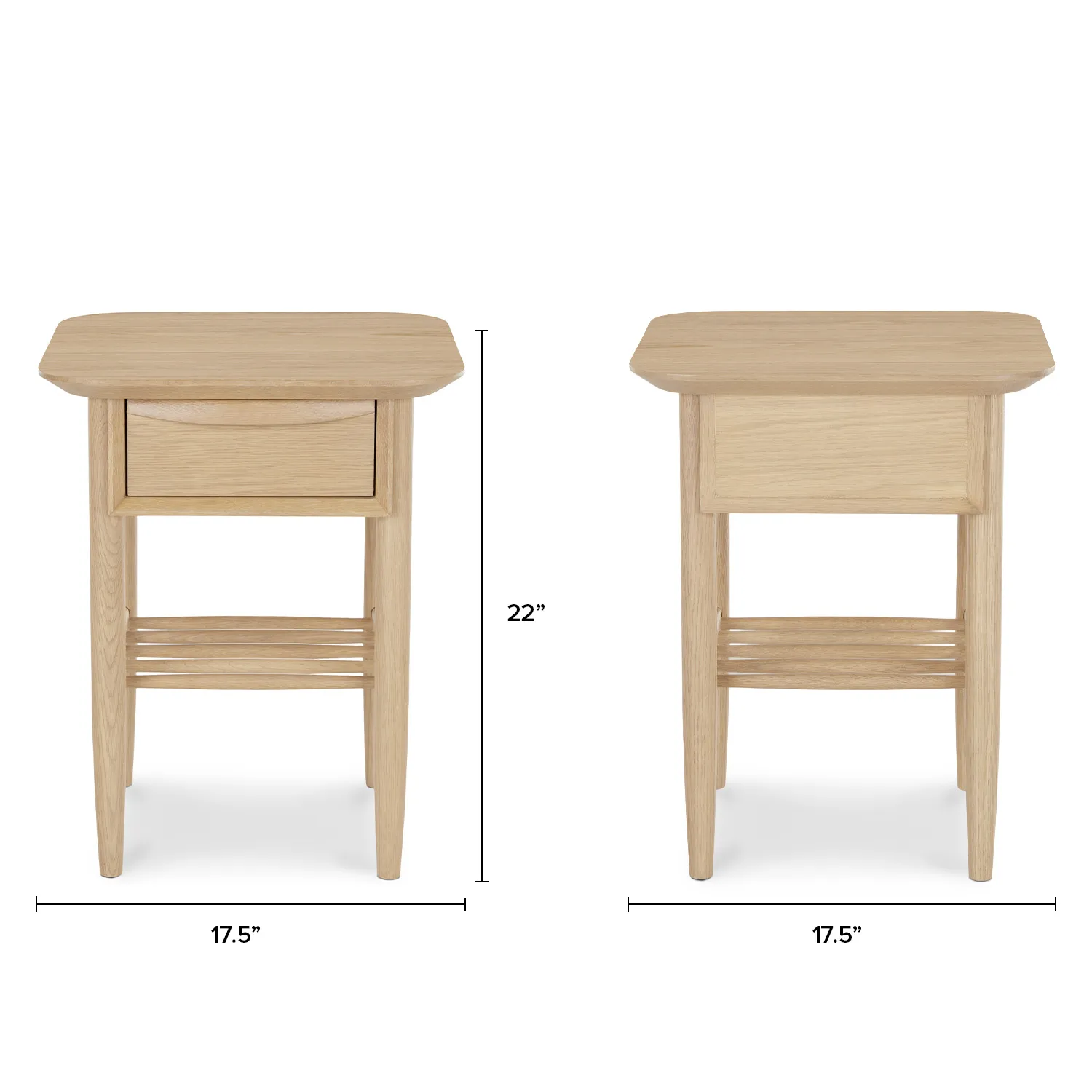 Lenia Storage Side Table - White Oak - Image 2