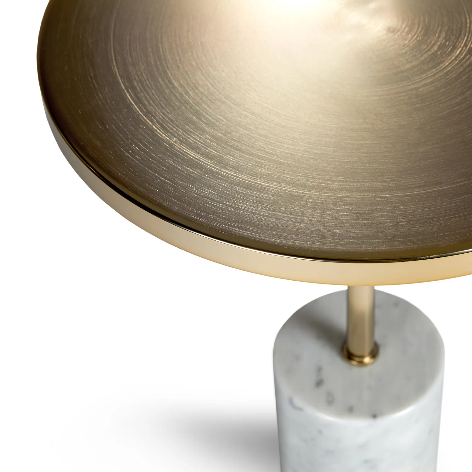 Narro Marble Side Table - Brass - Image 4
