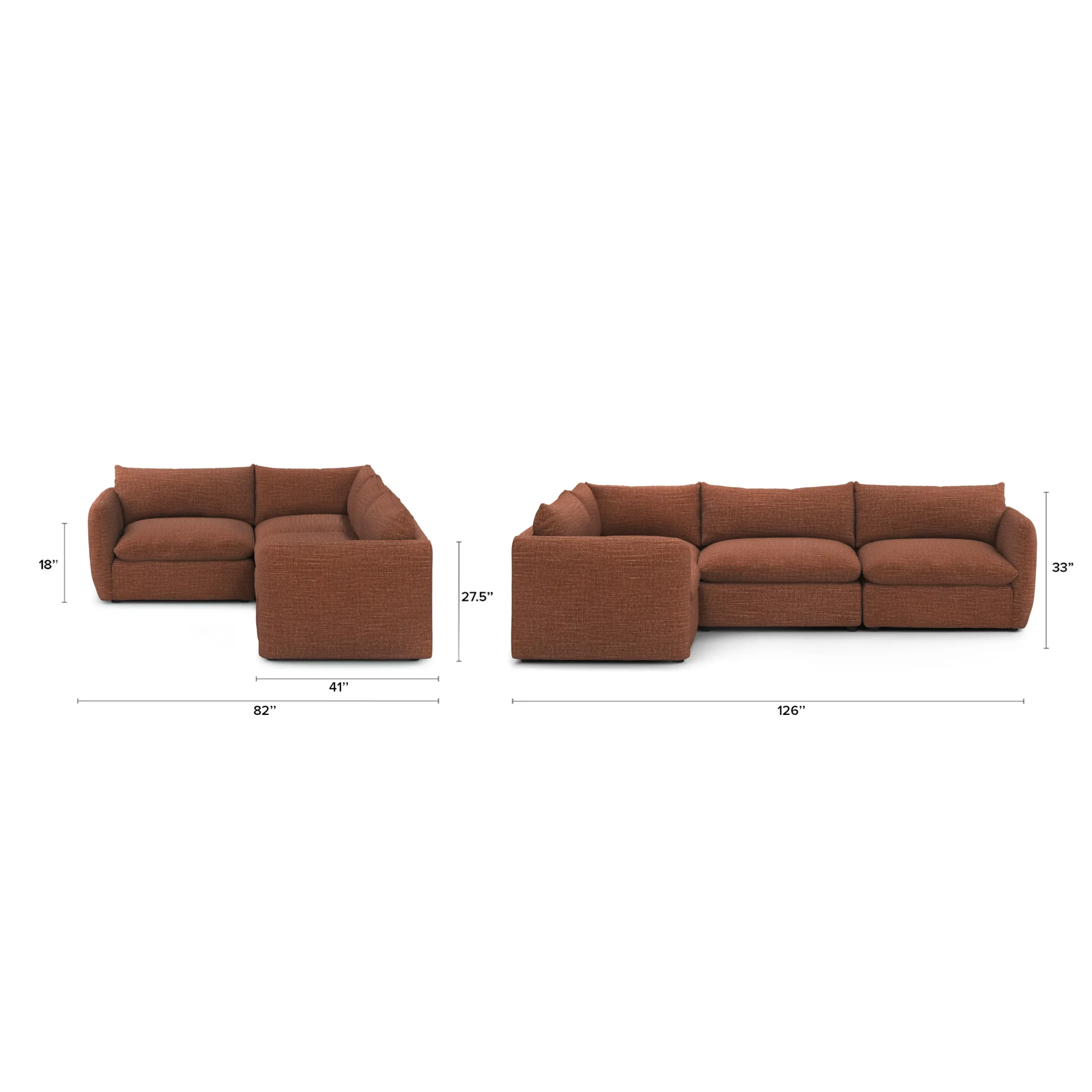 Leigh 126_ Modular L Sectional - Napa Rust - Image 12